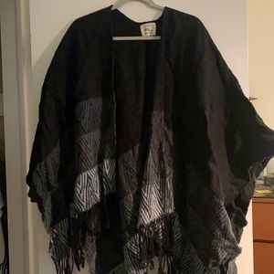 Cotton On Wool Open Front Poncho